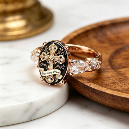 Jesus Is My Peace Filigree Ring