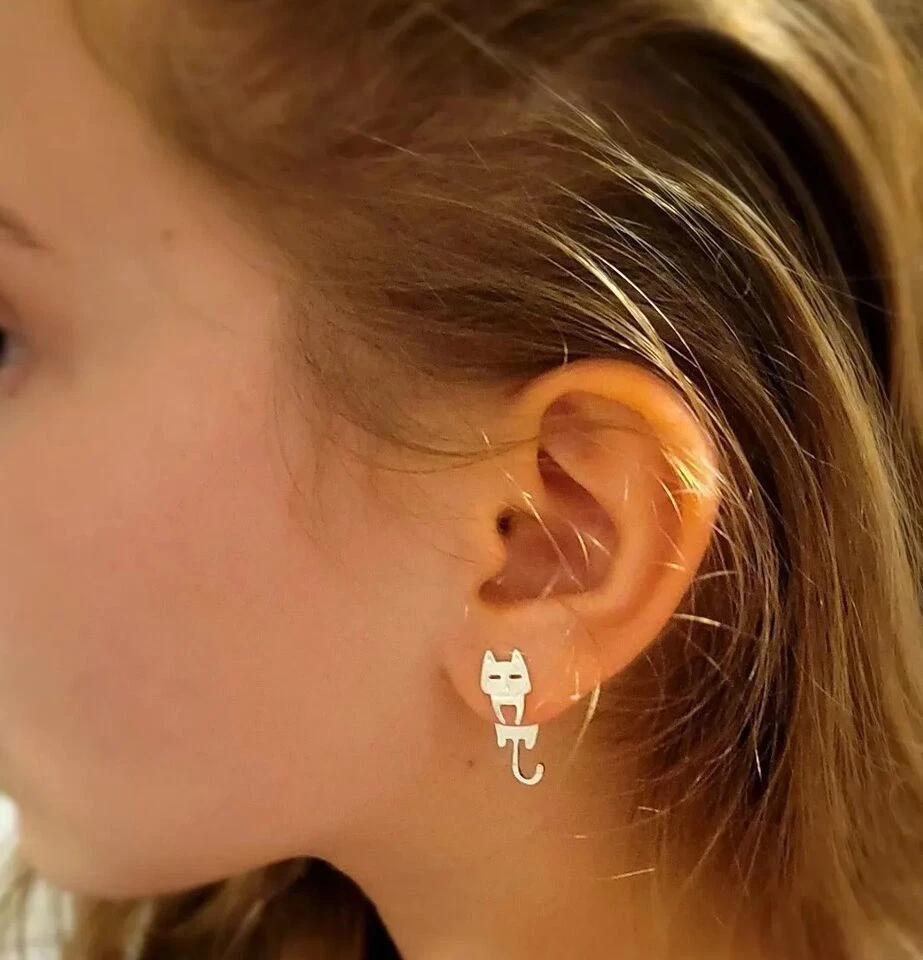 Cat and Fish Earrings