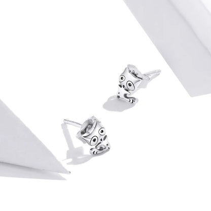 Playful Raccoon Stud Earrings