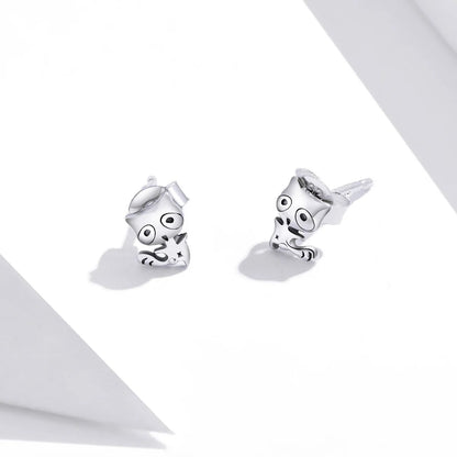 Playful Raccoon Stud Earrings