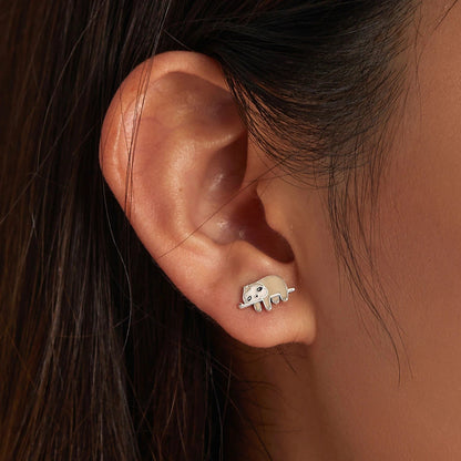 Brown Sloth Stud Earrings