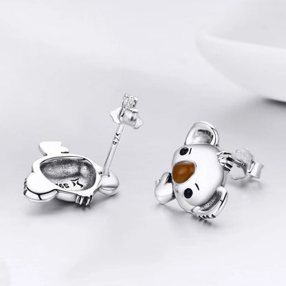 Brown Nose Koala Stud Earrings