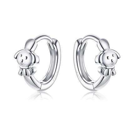 Puppy Hoop Earrings