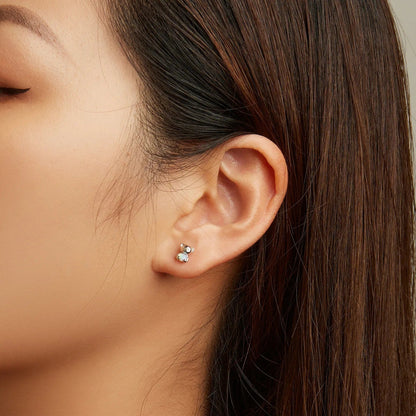 Opal Bear Stud Earrings