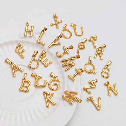 Puffy Letter Initial Necklace