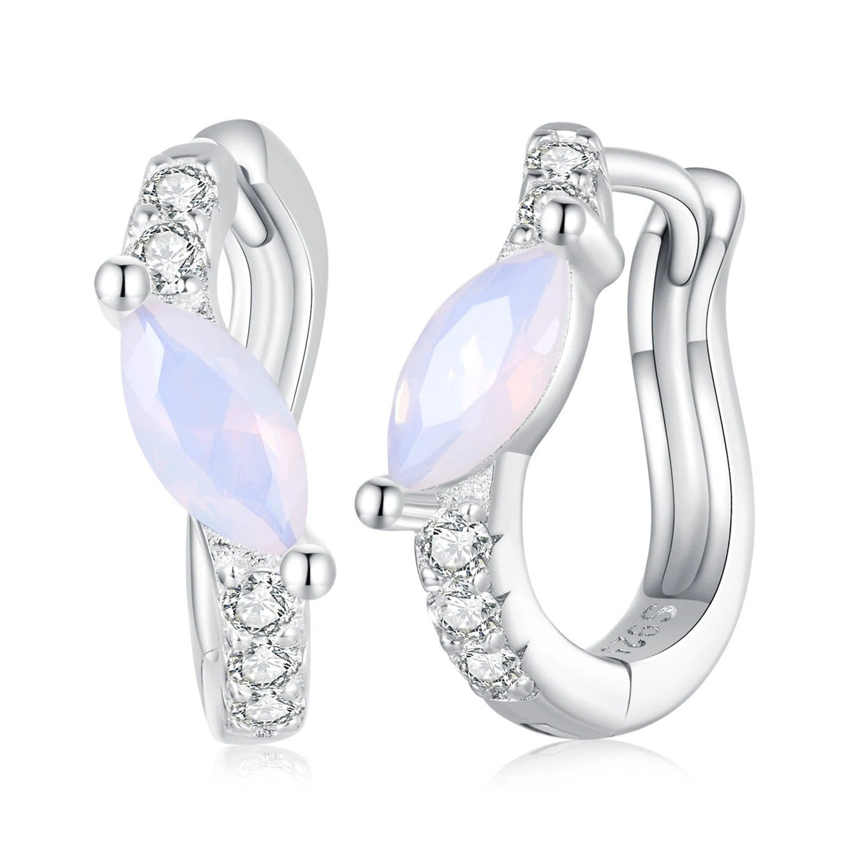 Opal Marquise Hoop Earrings