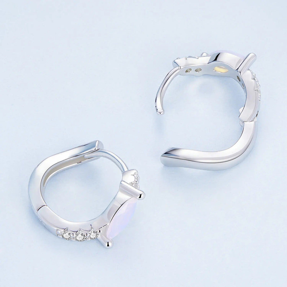 Opal Marquise Hoop Earrings
