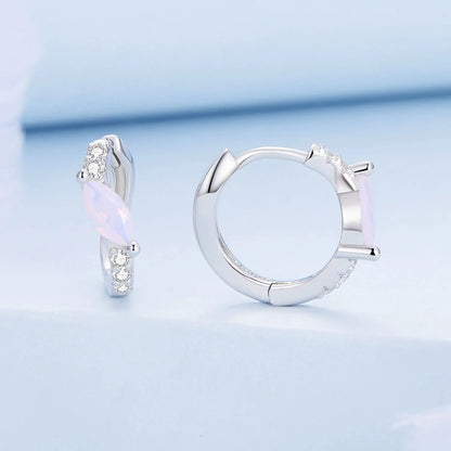 Opal Marquise Hoop Earrings