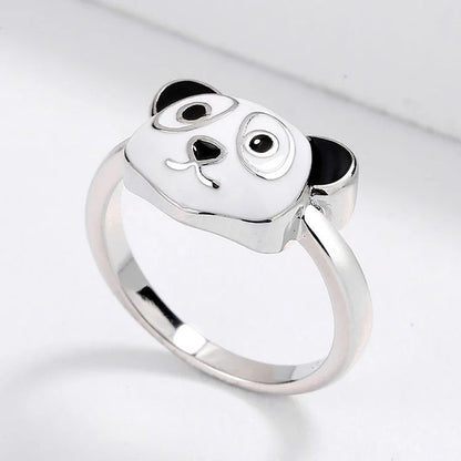 Panda Face Ring & Earring Set