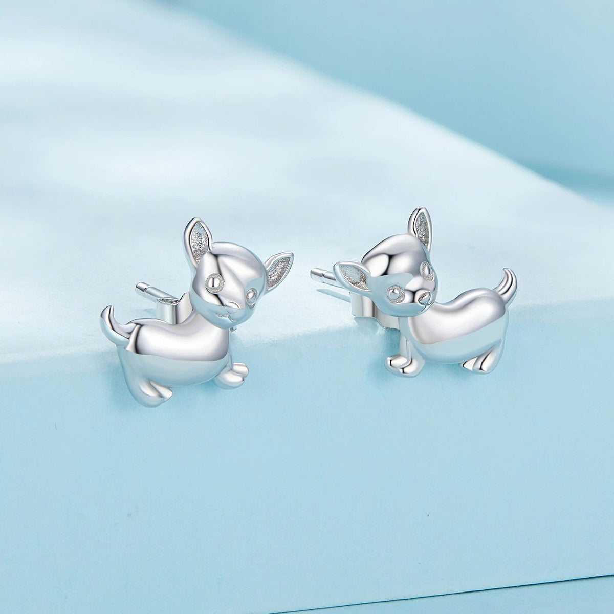 Polished Chihuahua Stud Earrings