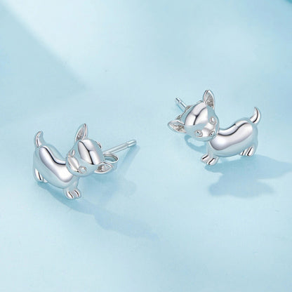 Polished Chihuahua Stud Earrings