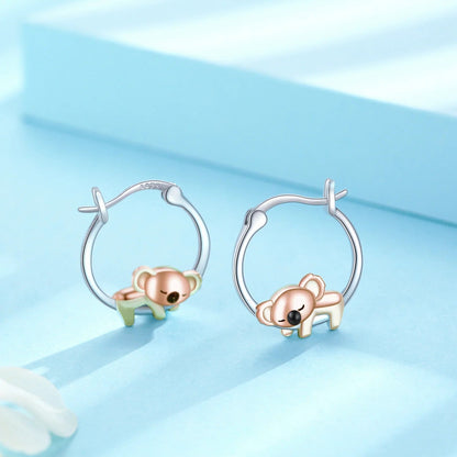 Koala Huggie Hoop Earrings