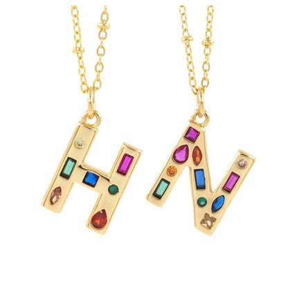 Colorful Initial Necklace