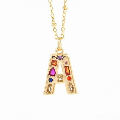 Colorful Initial Necklace