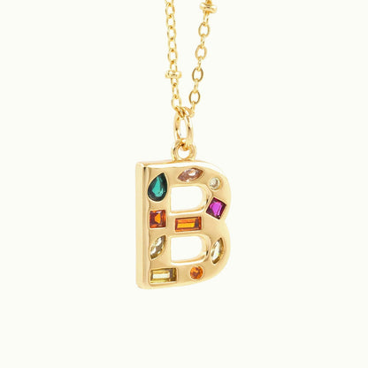 Colorful Initial Necklace