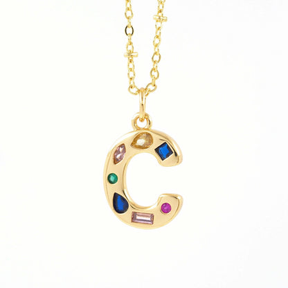 Colorful Initial Necklace