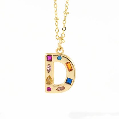 Colorful Initial Necklace