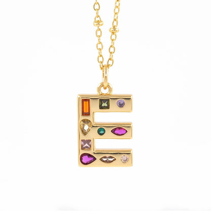 Colorful Initial Necklace