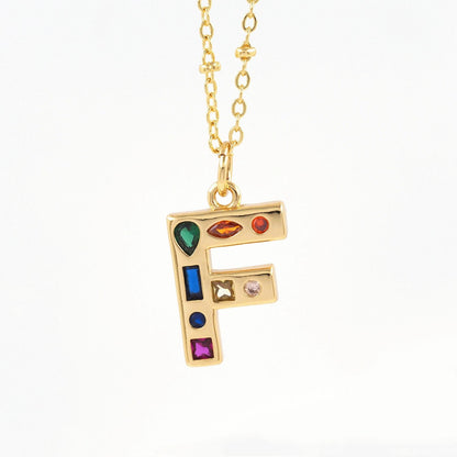Colorful Initial Necklace