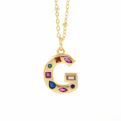 Colorful Initial Necklace