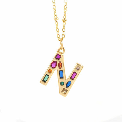 Colorful Initial Necklace