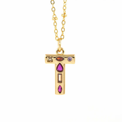 Colorful Initial Necklace