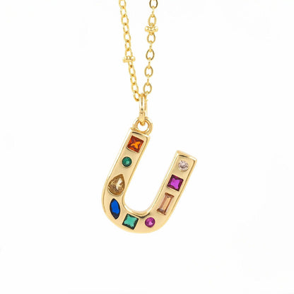 Colorful Initial Necklace