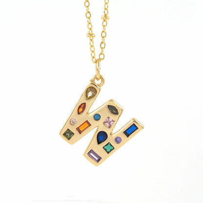 Colorful Initial Necklace