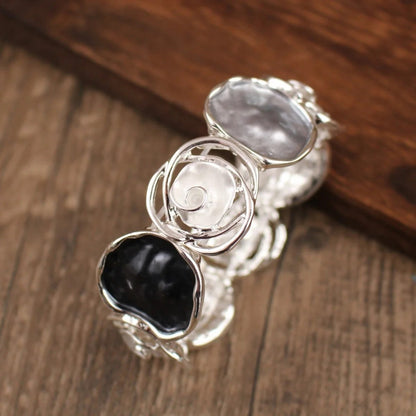 Colorful Enamel Rose Bracelet
