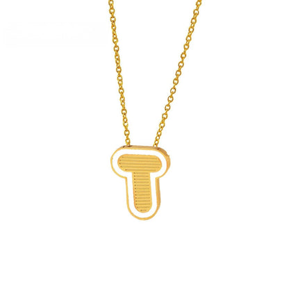 Initial Letter Pendant Necklace
