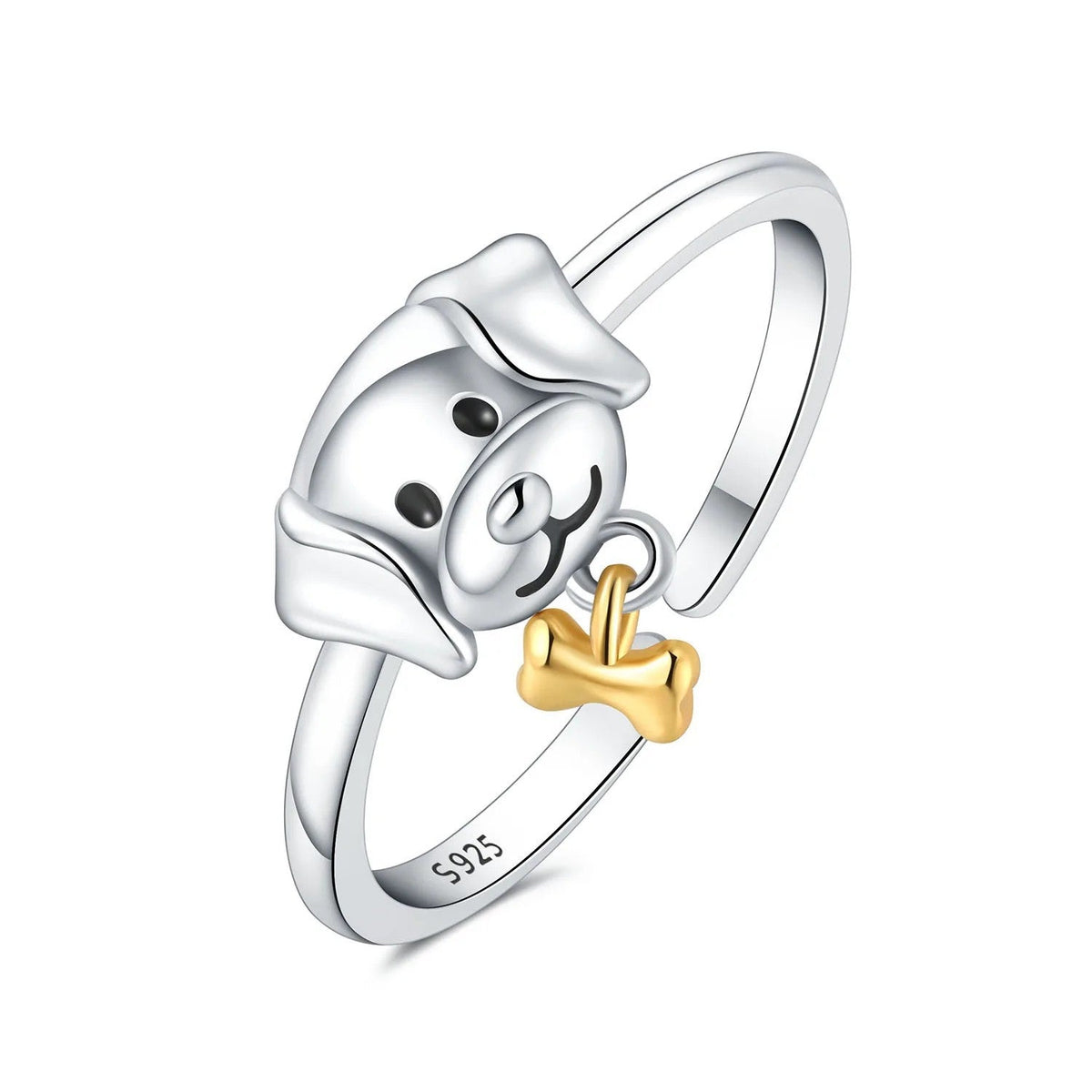 Dog Bone Charm Ring