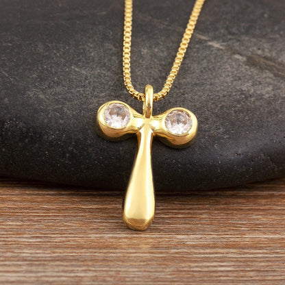 Crystal Bubble Initial Necklace