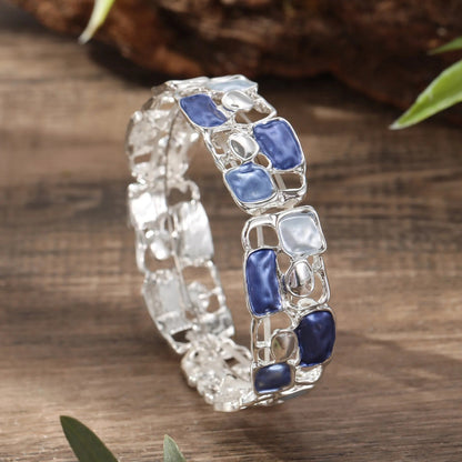 Colorful Geometric Bangle Bracelet