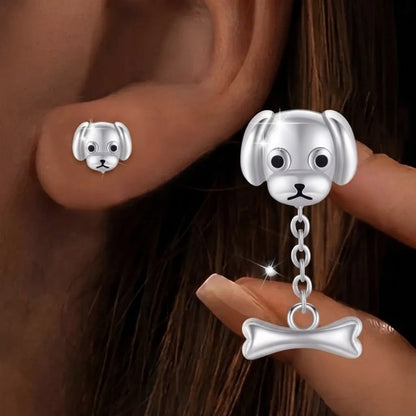 Dog Bone Drop Earrings