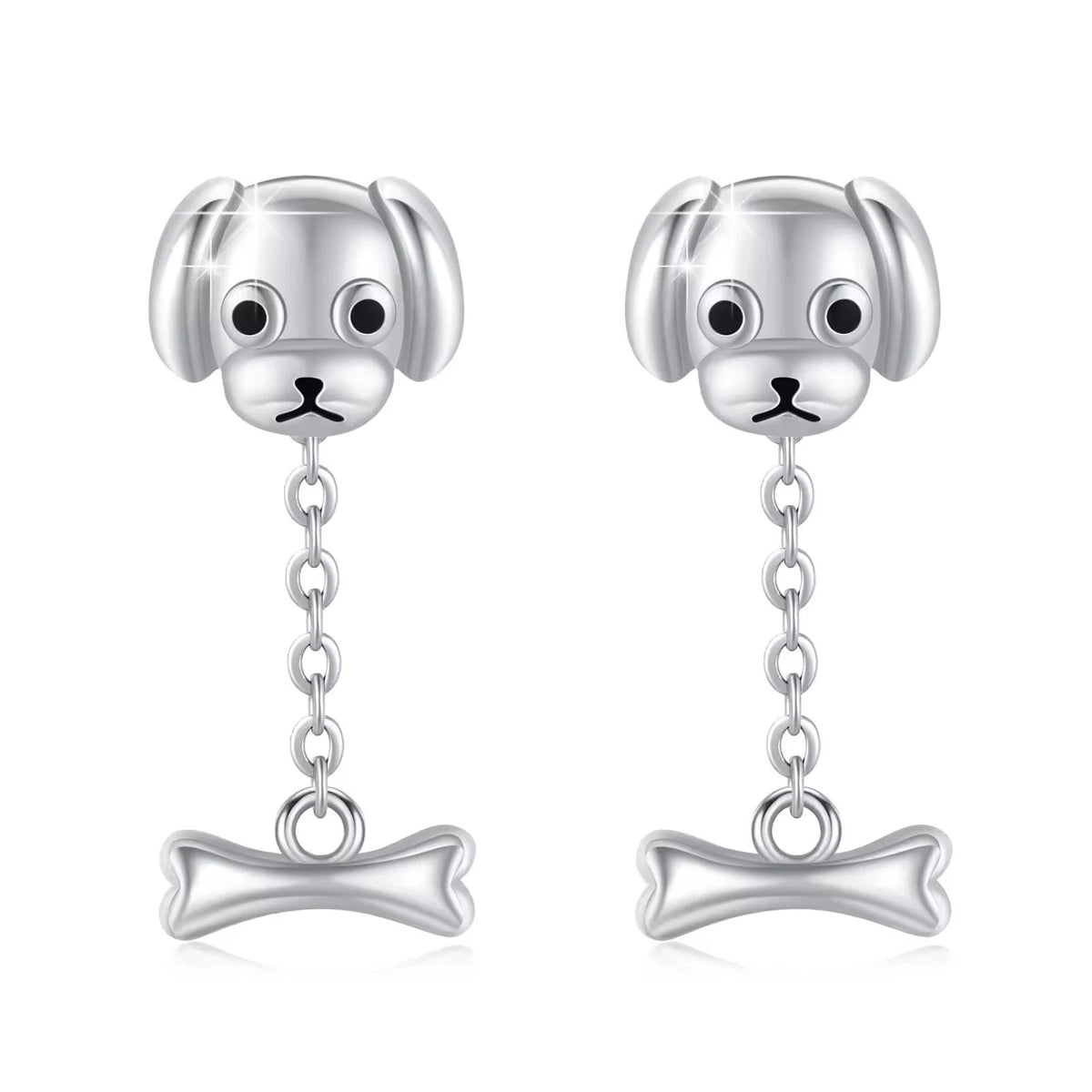 Dog Bone Drop Earrings