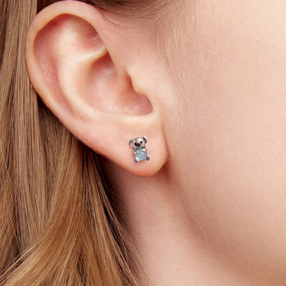 Koala Jade Stud Earrings