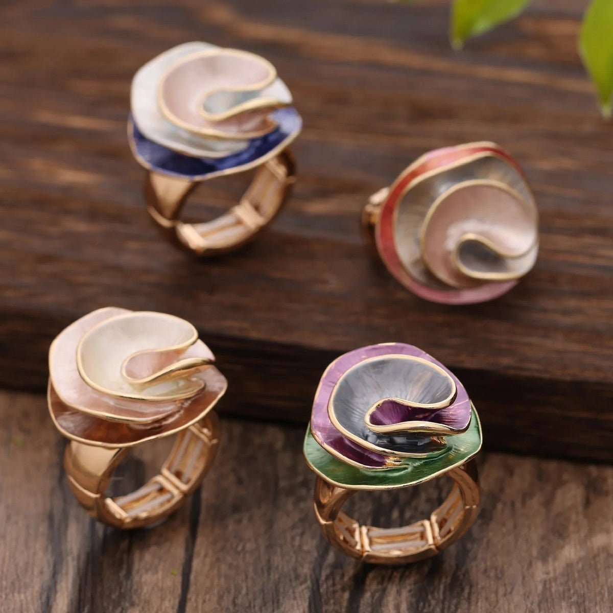 Colorful Swirl Statement Ring