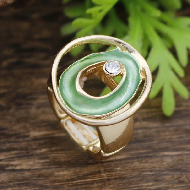 Colorful Oval Statement Ring