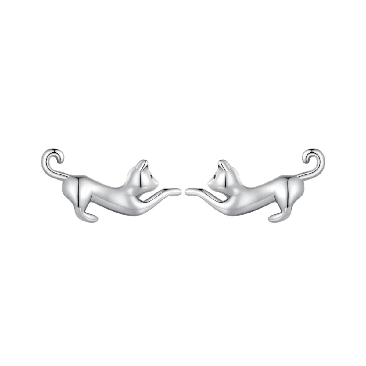 Playful Cat Stud Earrings