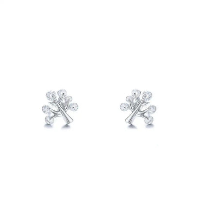 Crystal Tree Branch Stud Earrings