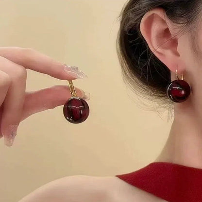 Leopard Print Round Earrings