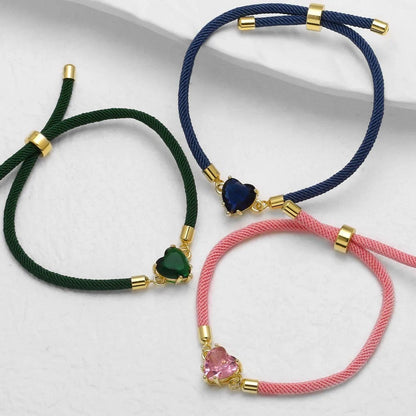 Heart Zircon Strand Bracelet