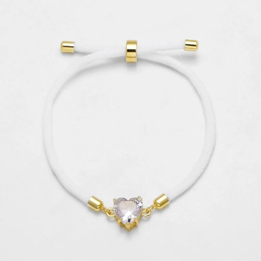 Heart Zircon Strand Bracelet