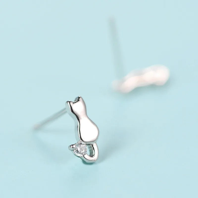 Cat Silhouette Cuff Earrings