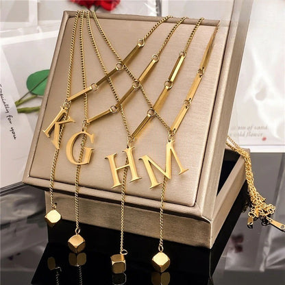 Initial Bar Necklace