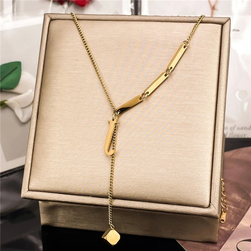Initial Bar Necklace