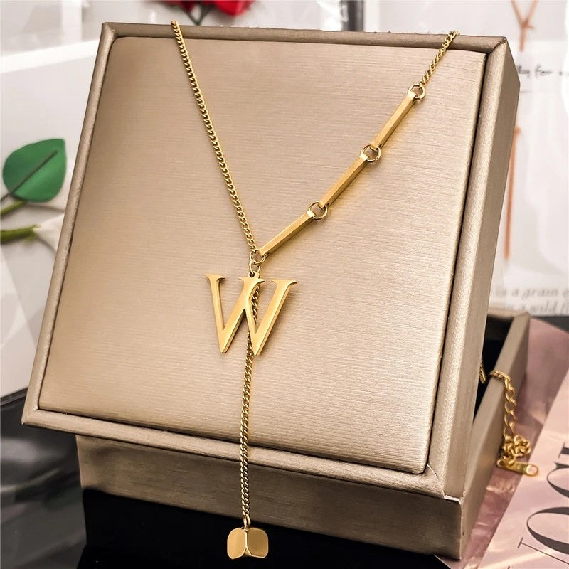 Initial Bar Necklace