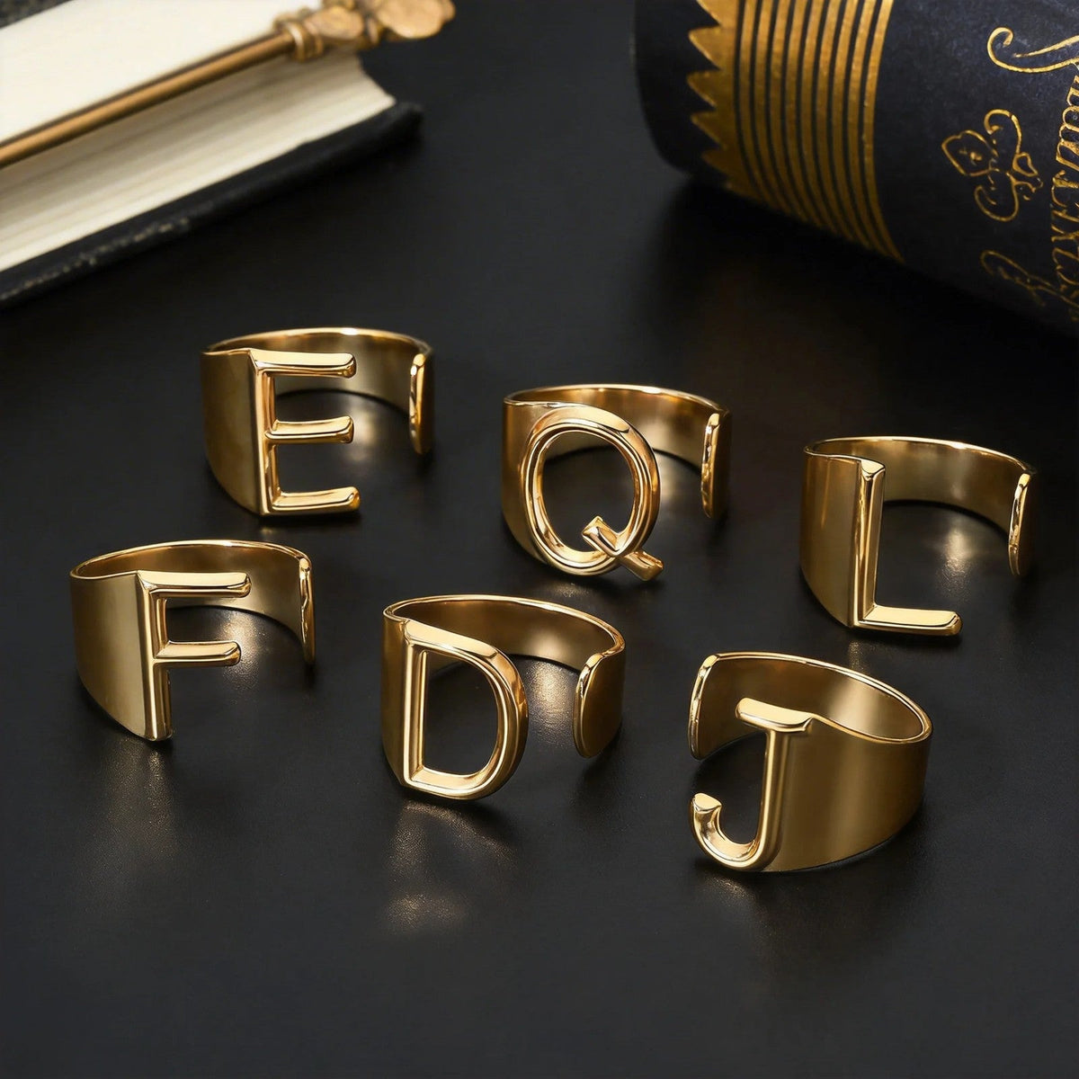 Initial Letter Open Ring