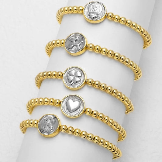 Symbolic Charm Beaded Bracelet