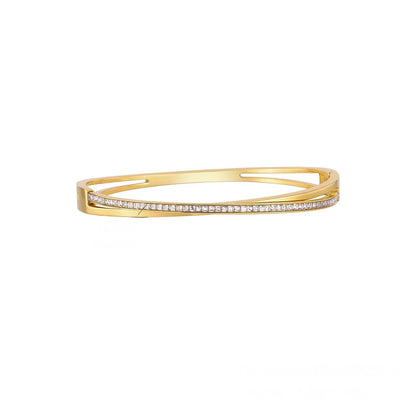 Roman Numeral Rhinestone Crossover Bracelet